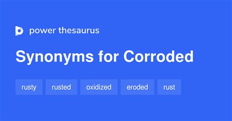 corroded synonyms|CORRODED in Thesaurus: 100+ Synonyms & Antonyms for .